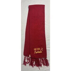 Vintage Iowa State Cyclones Scarf Scarve By Paramount Knitwear Red
